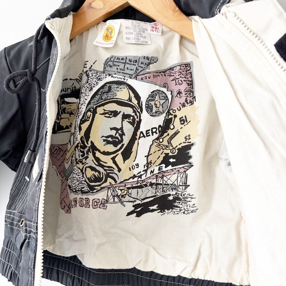 Vintage RARE Winnie the Pooh Air Force Varsity Bomber Jacket Size 4T - Picture 7 of 10